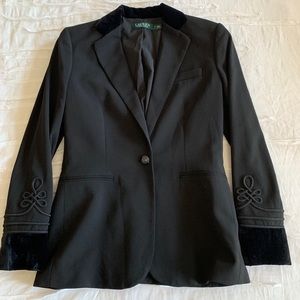 Lauren Black Military Style Blazer